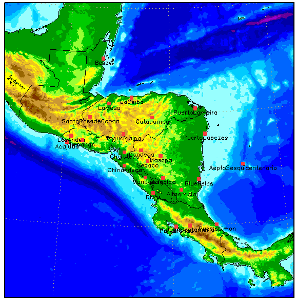 Klimadiagramme weltweit Mittelamerika Belize, Honduras, El Salvador